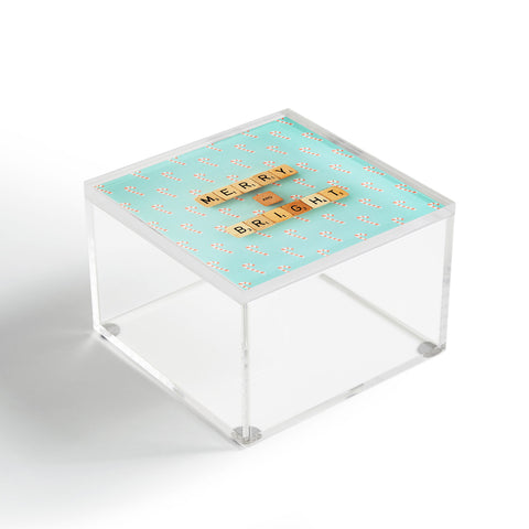 Happee Monkee Merry and Bright Candy Canes Acrylic Box