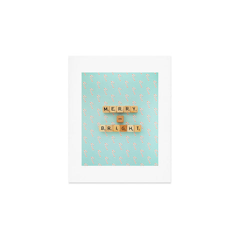 Happee Monkee Merry and Bright Candy Canes Art Print