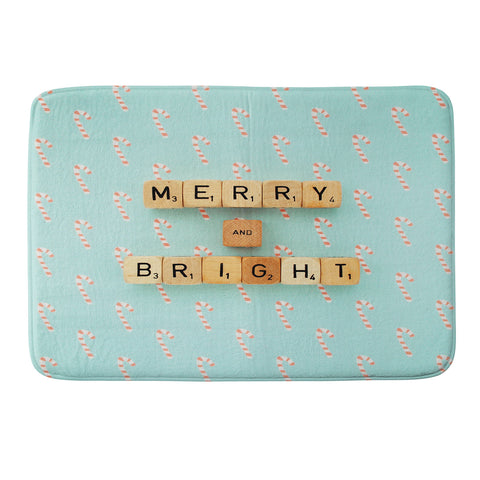 Happee Monkee Merry and Bright Candy Canes Memory Foam Bath Mat