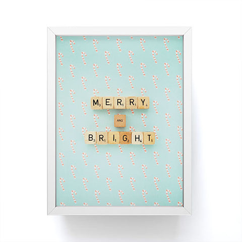 Happee Monkee Merry and Bright Candy Canes Framed Mini Art Print