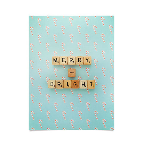 Happee Monkee Merry and Bright Candy Canes Poster