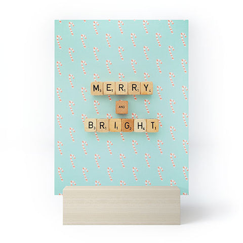 Happee Monkee Merry and Bright Candy Canes Mini Art Print