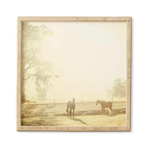 Happee Monkee Morning Horses Framed Wall Art