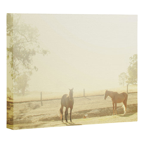 Happee Monkee Morning Horses Art Canvas