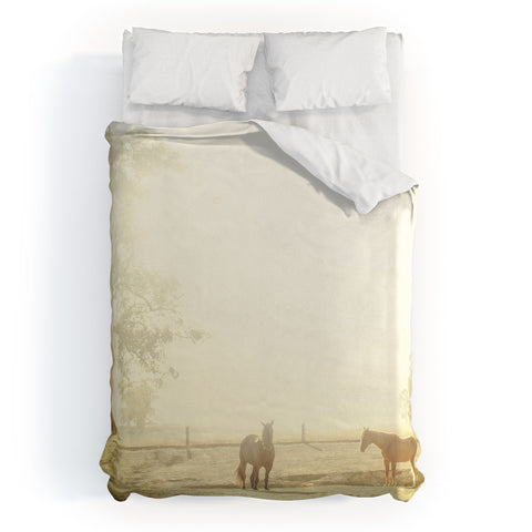 Happee Monkee Morning Horses Duvet Cover