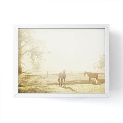 Happee Monkee Morning Horses Framed Mini Art Print