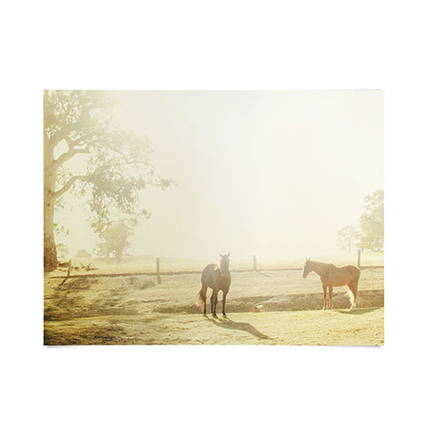 Happee Monkee Morning Horses Poster