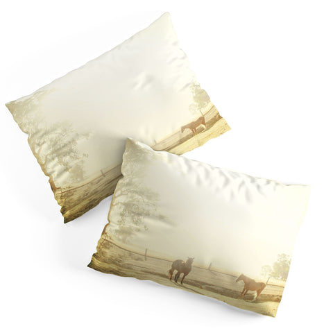 Happee Monkee Morning Horses Pillow Shams