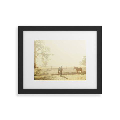 Happee Monkee Morning Horses Framed Art Print