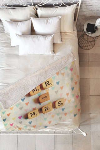 Happee Monkee Mr And Mrs Fleece Throw Blanket