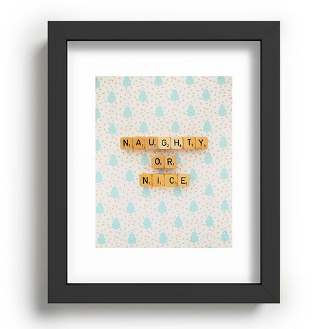 Happee Monkee Naughty or Nice Scrabble Recessed Framing Rectangle