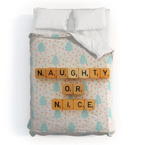 Happee Monkee Naughty or Nice Scrabble Comforter