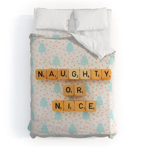 Happee Monkee Naughty or Nice Scrabble Duvet Cover