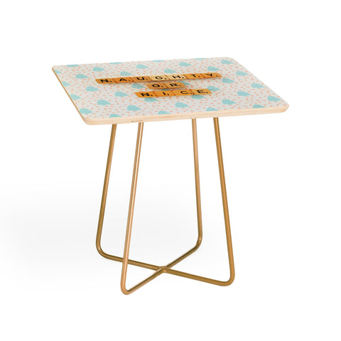 Happee Monkee Naughty or Nice Scrabble Side Table