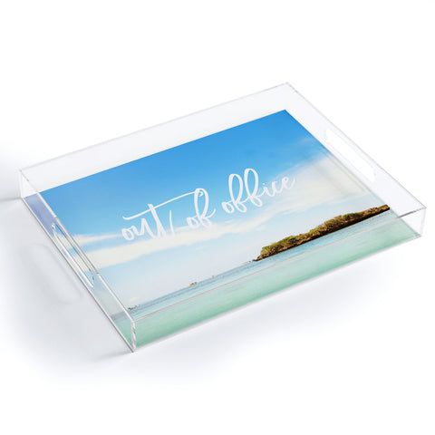 Happee Monkee Out Of Office Beach Series Acrylic Tray