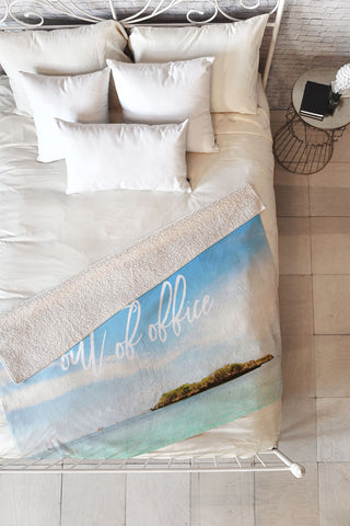 Happee Monkee Out Of Office Beach Series Fleece Throw Blanket