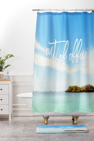 Happee Monkee Out Of Office Beach Series Shower Curtain And Mat