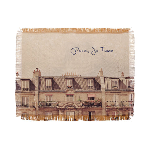 Happee Monkee Paris Je Taime Throw Blanket