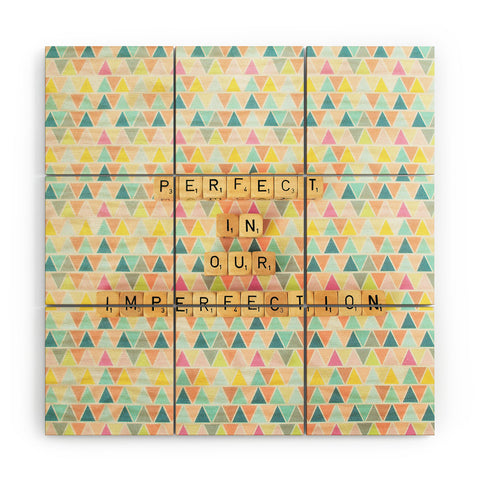 Happee Monkee Perfection In Our Imperfection Wood Wall Mural
