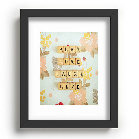 Happee Monkee Play Love Laugh Live Recessed Framing Rectangle