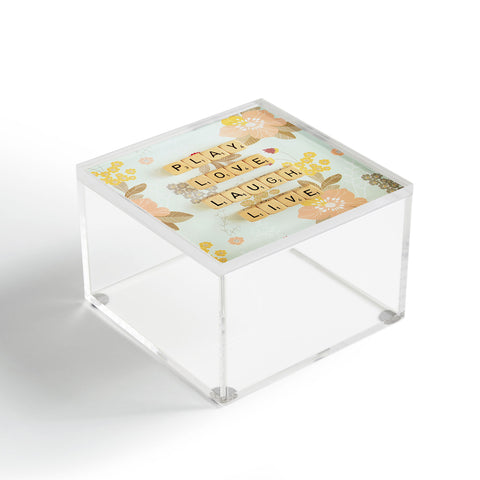 Happee Monkee Play Love Laugh Live Acrylic Box