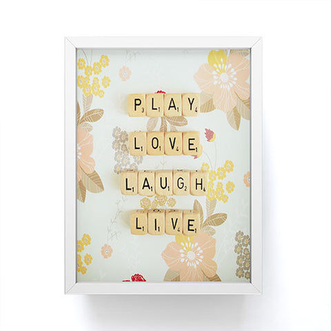 Happee Monkee Play Love Laugh Live Framed Mini Art Print