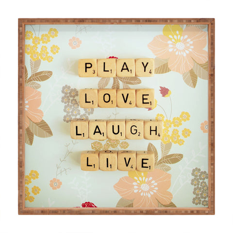 Happee Monkee Play Love Laugh Live Square Tray