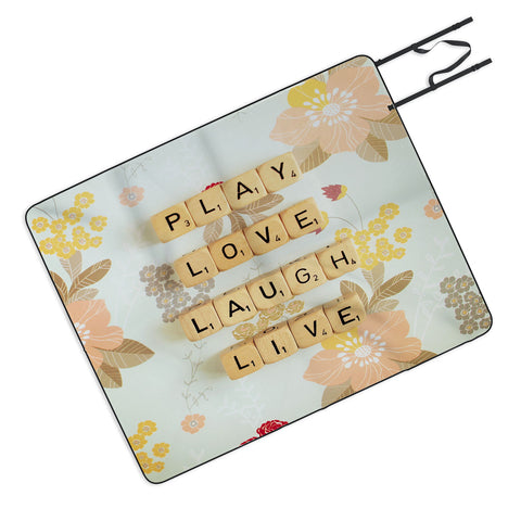 Happee Monkee Play Love Laugh Live Picnic Blanket