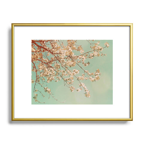 Happee Monkee Plum Blossoms Metal Framed Art Print