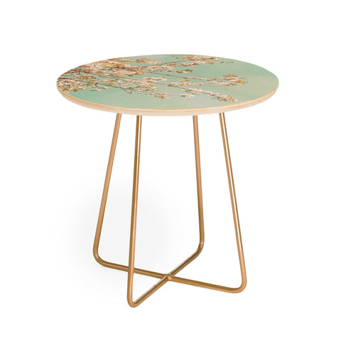 Happee Monkee Plum Blossoms Round Side Table