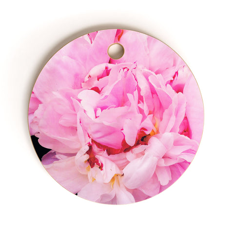 Happee Monkee Pretty Pink Peony Cutting Board Round