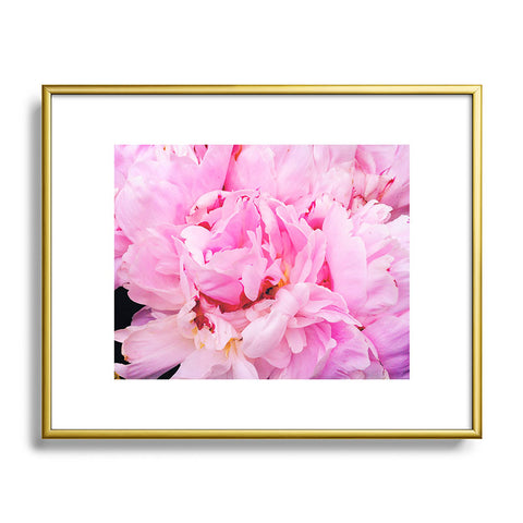 Happee Monkee Pretty Pink Peony Metal Framed Art Print