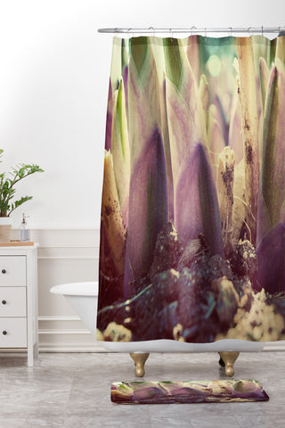 Happee Monkee Purple Roots Shower Curtain And Mat