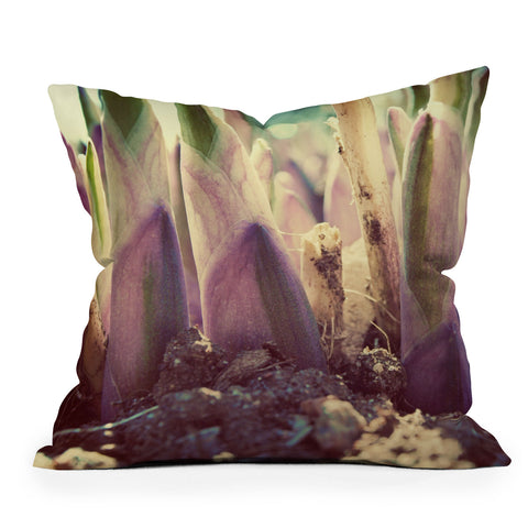 Happee Monkee Purple Roots Throw Pillow