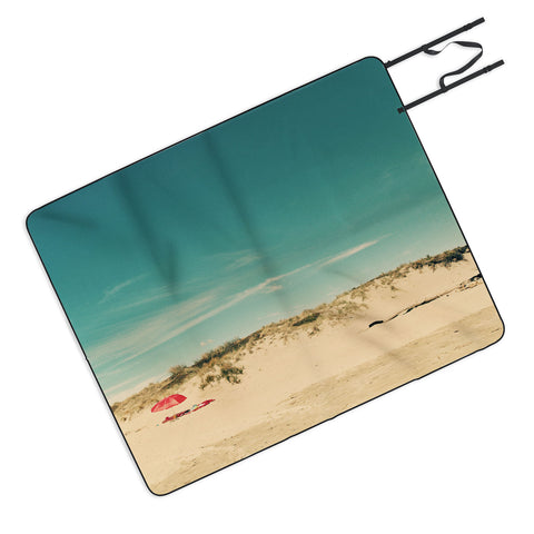 Happee Monkee Red Beach Umbrella Picnic Blanket