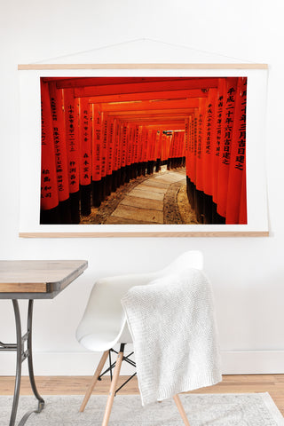 Happee Monkee Red Gates Kyoto Art Print And Hanger