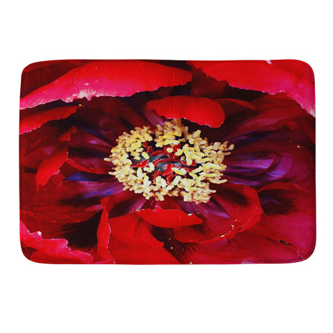 Happee Monkee Red Peony Memory Foam Bath Mat