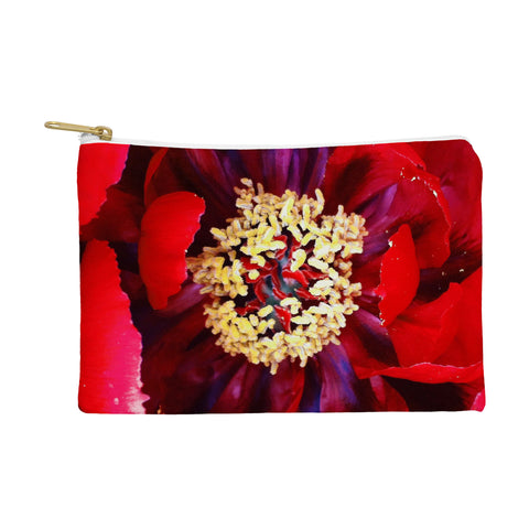 Happee Monkee Red Peony Pouch