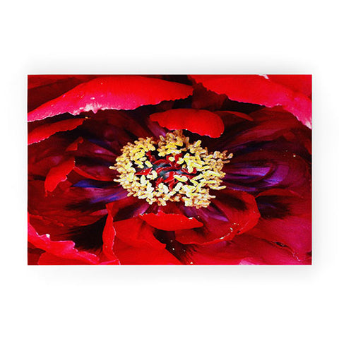 Happee Monkee Red Peony Welcome Mat