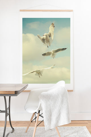 Happee Monkee Seagulls Art Print And Hanger