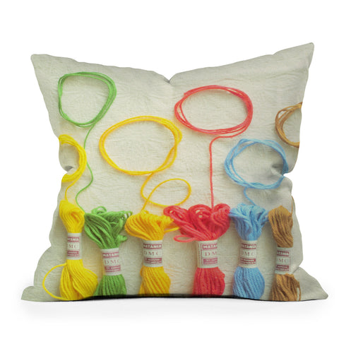 Happee Monkee Sew La Ti Do Throw Pillow