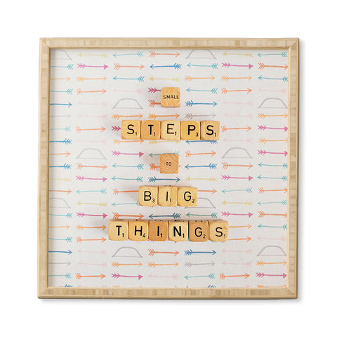 Happee Monkee Small Steps To Big Things Framed Wall Art