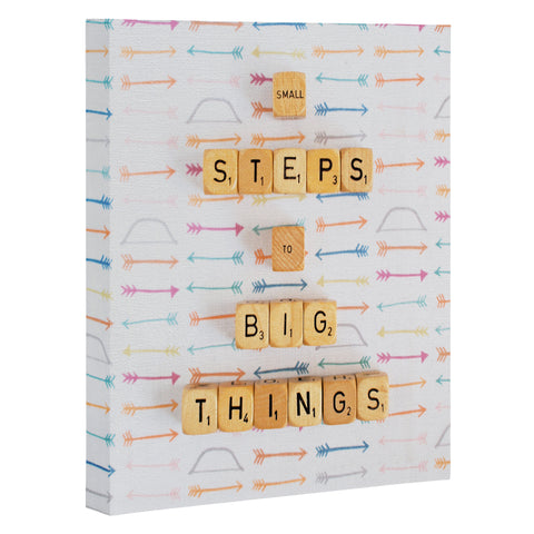 Happee Monkee Small Steps To Big Things Art Canvas