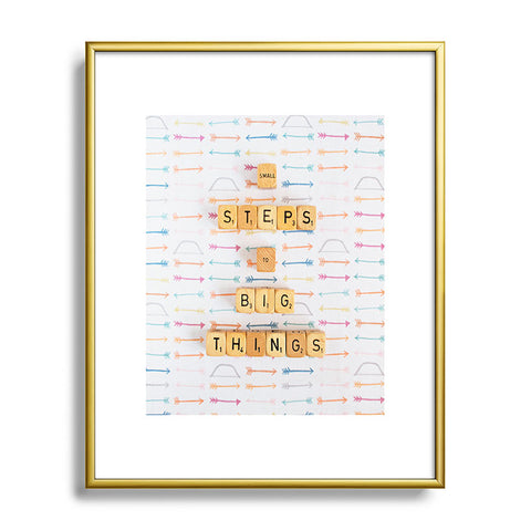 Happee Monkee Small Steps To Big Things Metal Framed Art Print
