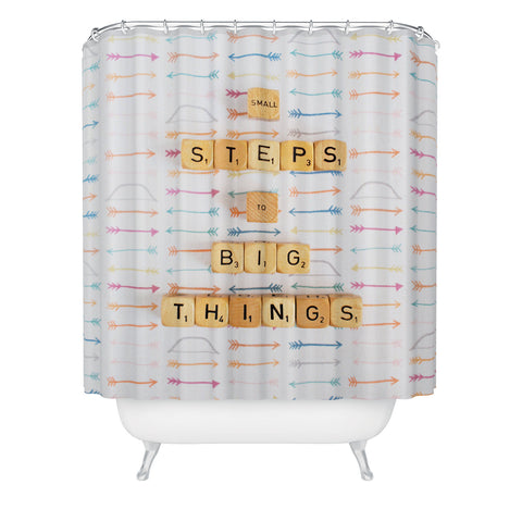 Happee Monkee Small Steps To Big Things Shower Curtain