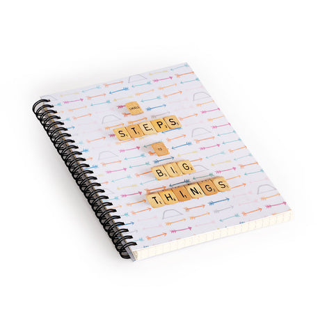 Happee Monkee Small Steps To Big Things Spiral Notebook