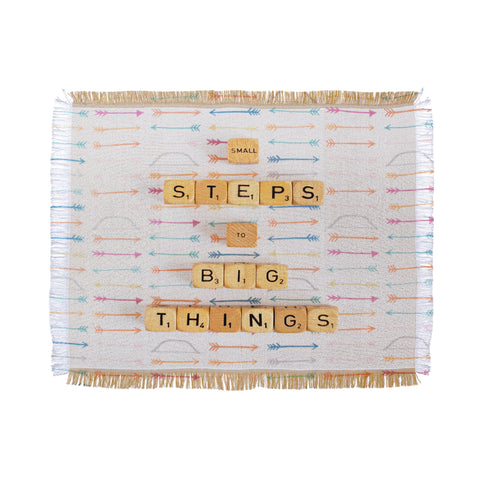 Happee Monkee Small Steps To Big Things Throw Blanket