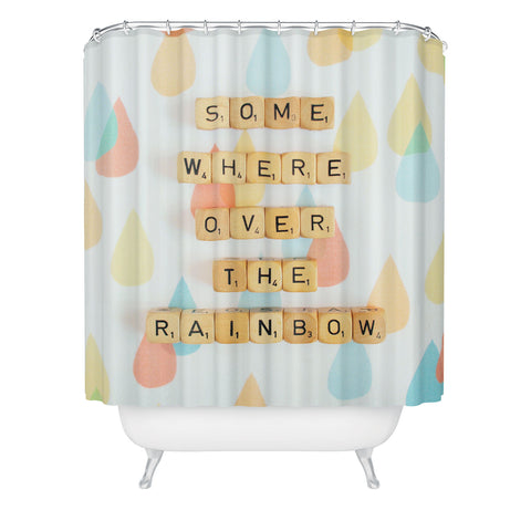Happee Monkee Somewhere Over The Rainbow Shower Curtain