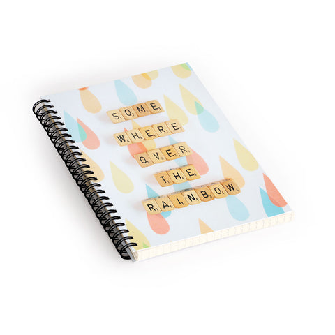 Happee Monkee Somewhere Over The Rainbow Spiral Notebook