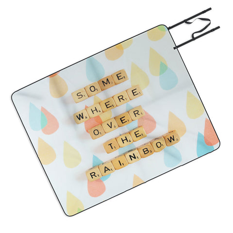 Happee Monkee Somewhere Over The Rainbow Picnic Blanket